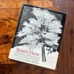 Vintage '78 Robert Frost Stopping By The Woods On A Snowy Evening Hardcover Book